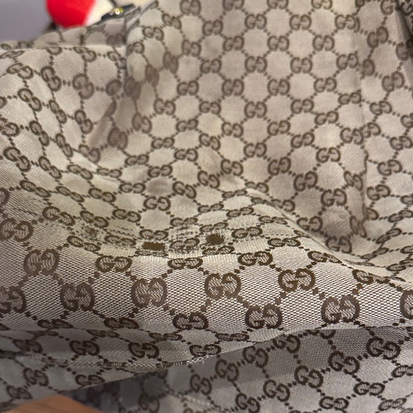 Gucci Tan and Black GG Large Tote Bag - Picture 5 of 13